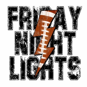 Friday Night Lights PNG, Friday Night Lights Thunderbolt Design, Football and Baseball Design Included!