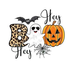 Hey Boo Hey PNG, Halloween Boo Design, Halloween Cheetah Leopard Design PNG File