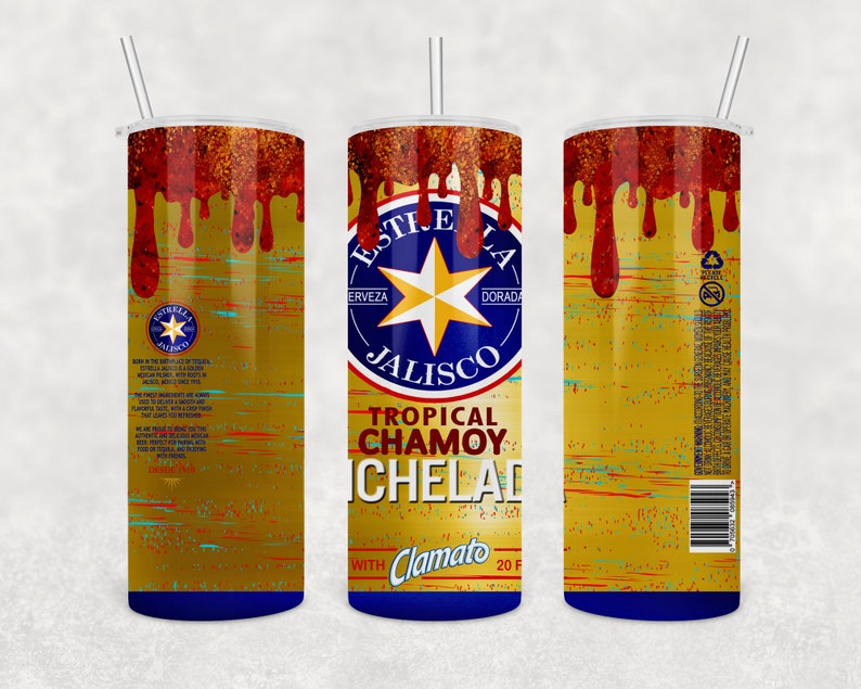 Estrella Jalisco Chamoy Michelada PNG Mexican Beer Rim Dip Etsy