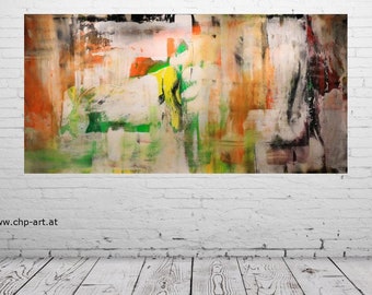 Large Acrylic Painting XXL Modern CHP1751 Hand Painted Image Art Abstract 210 x 110 cm unframed rolled delivered