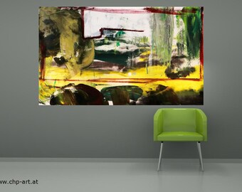 Large Acrylic Painting XXL Modern CHP1803 Hand Painted Image Art Abstract 160 x 100 cm unframed rolled delivered