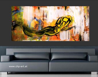 Large Acrylic Painting XXL Modern CHP1603 Hand Painted Image Art Abstract 210 x 100 cm unframed rolled delivered