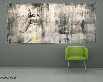 Großes Acryl Gemälde XXL Modern CHP1746 Handgemalt Bild Kunst Abstrakt 210x100cm ungerahmt gerollt geliefert