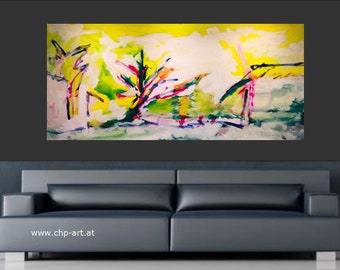 Large Acrylic Painting XXL Modern CHP1644 Hand Painted Image Art Abstract 210 x 100 cm unframed rolled delivered