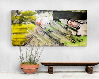 Large Acrylic Painting XXL Modern CHP1967 Hand Painted Picture Art Abstract 200 x 100 cm unframed rolled delivered