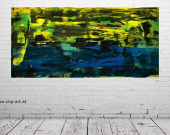 Large Acrylic Painting XXL Modern CHP1807 Hand Painted Image Art Abstract 200 x 100 cm unframed rolled delivered