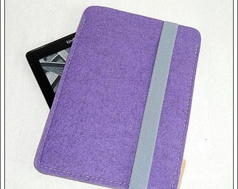 Wool felt sleeve e-book reader-lilac felt sleeve ebook, e-book-Readerhülle, Bag e-book, protective cover