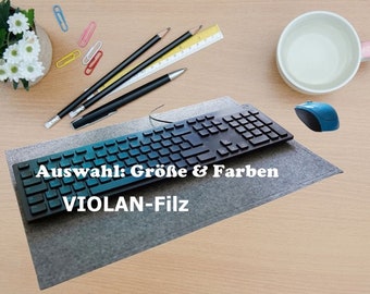 VIOLAN, Schreibtischunterlage Filz, Farbe und Größe nach Wunsch