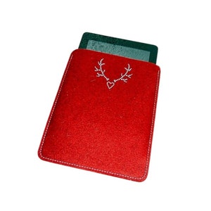 Wool Felt Tablet case voor iPad met strass bordeaux, , Laptop hoes, Laptop case, Netbook case, Notebook case afbeelding 3