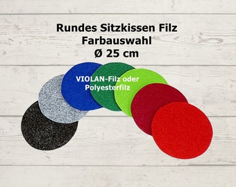 Sitzkissen Filz, Ø 25 cm, Farbauswahl