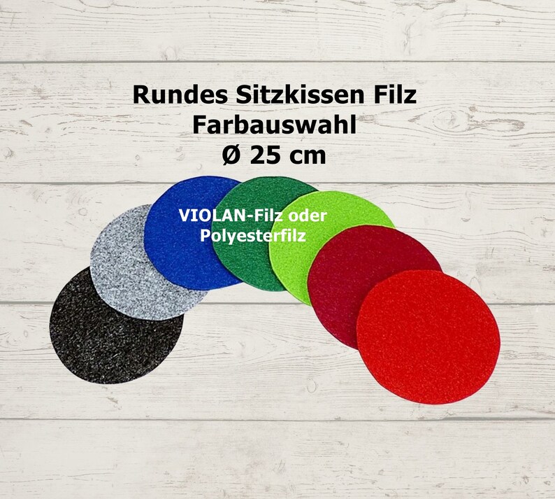 Sitzkissen Filz, Ø 25 cm, Farbauswahl Bild 1