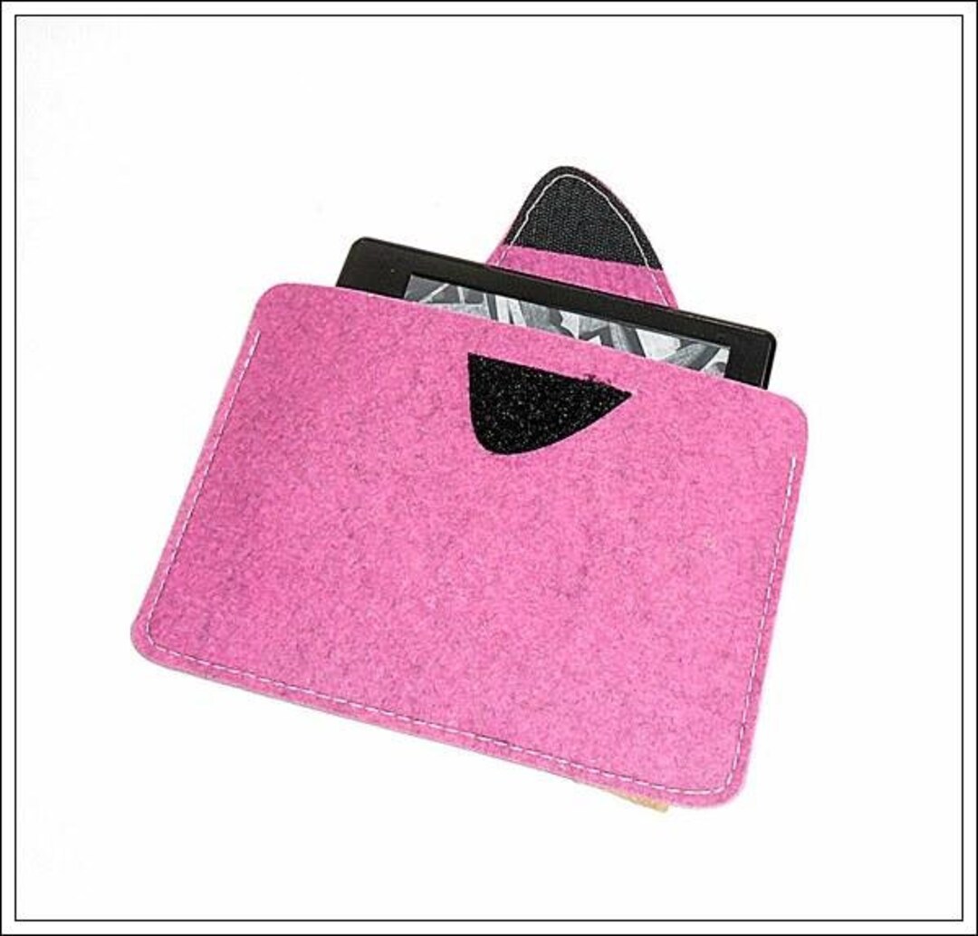 Wool Felt Sleeve Ebookreaderpinkmeliertfilzhülle Ebook Etsy