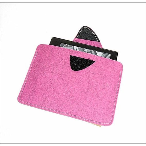 WollfilzHülle E-Book-Reader - pink-meliertFilzhülle ebook, E-Book-Readerhülle, Tasche E-Book, Schutzhülle