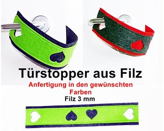 Türstopper aus Filz, Zugluftschutz, Stopper, Stoßschutz, Klemmschutz, Türklemmschutz