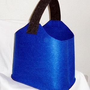 FILZTasche / Shopper royalblau-anthrazit, Schultertasche, Umhängetasche, Handtasche, Tragetasche Bild 1