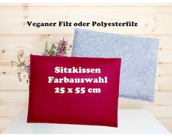 Sitzkissen Filz, 25 x 55 cm, Farbauswahl