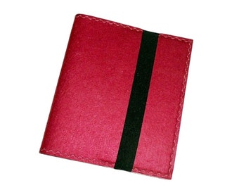 Folder protective case made of felt bordeaux, cover for folder, shoulder bag, office bag, shoulder bag, folder envelope, carrying bag