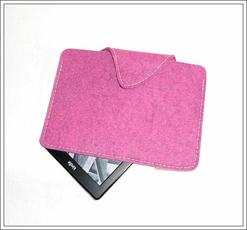 Wool Felt Sleeve Ebookreaderpinkmeliertfilzhülle Ebook Etsy