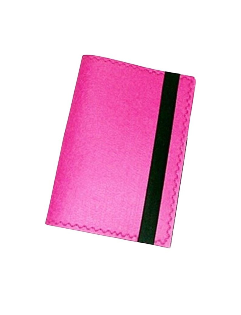 Schreibmappe Filz DIN A4 pink-anthrazit mit Block Bild 3