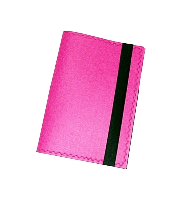 Schreibmappe Filz DIN A4 pink-anthrazit mit Block Bild 4