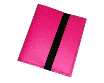 Folder protective cover made of felt pink-grey, with 1 DIN A4 folder