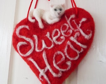 sweet heart - felted