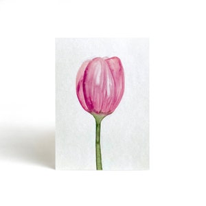 Karte Tulpe | Postkarte | Frühlingsgrüße | Osterkarte | Ostergrüße | schlichte Blume | einfach-so-Karte