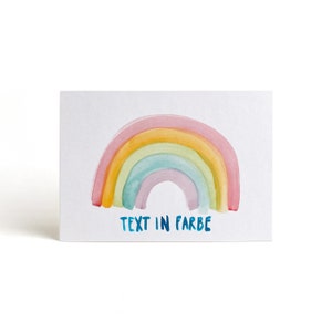 Karte Regenbogen | Postkarte | personalisiert | individueller Text | persönlich | Liebe | LGBT | Taufe | Hoffnung | Frieden | Peace | Kraft