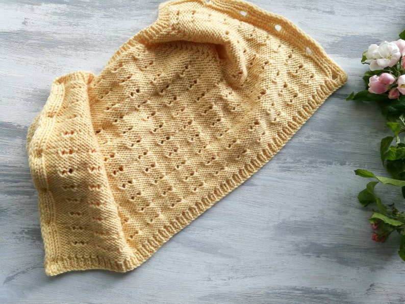 newborn jacket Baby knitted jacket hand knitted cardigan eyelet pattern jacket newborn cardigan