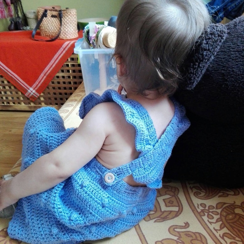 Crochet Cotton Baby Dress Cotton Newborn Sundress Etsy UK