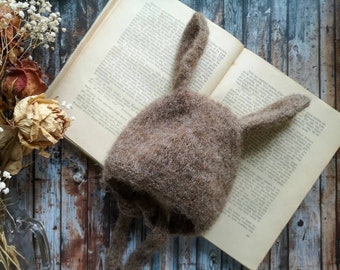 Gorro de conejito para bebé, gorro suave para bebé, gorro con orejas de conejo