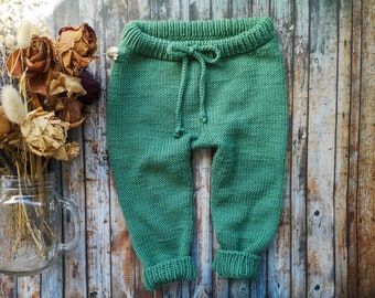 Wool baby pants Knitted baby pants Knitted leggings