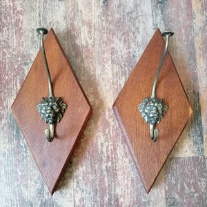 Wardrobe Hook Strip Set of 2 Vintage Lion&#39;s Head
