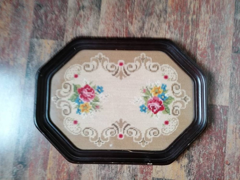 Beautiful old tray tapestry