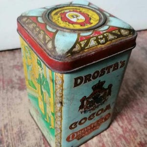 ancient Droste tin can collector&#39;s item