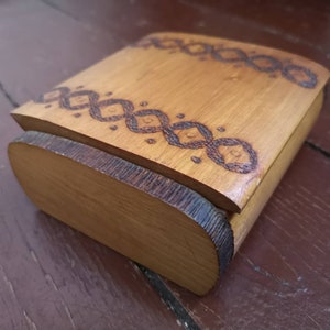 grande scatola di legno scatola di sigarette scatola di legno bruciata scatola di sigarette unica