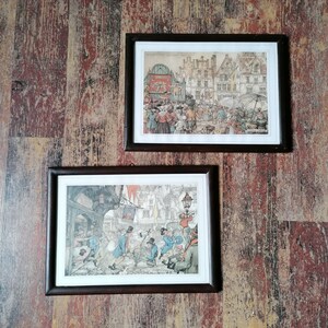 Set of 2 Anton Pieck picture