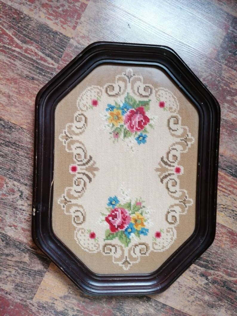 Beautiful old tray tapestry