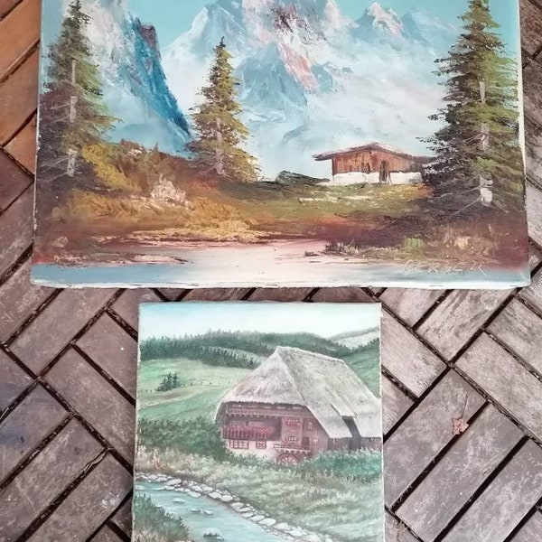 Bild Leinwand  Berge Vintage Set