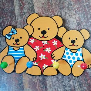 old kids wardrobe hook bar bear