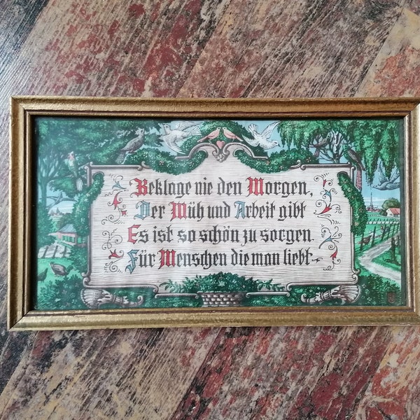 Vintage Bild Spruch Handlettering