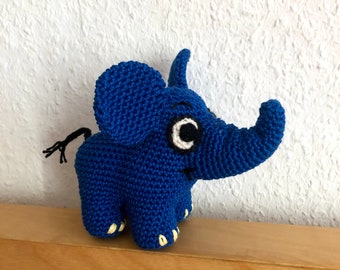 Den Blauen Elefant häkeln, Elefant Häkelanleitung deutsch, PDF-Datei