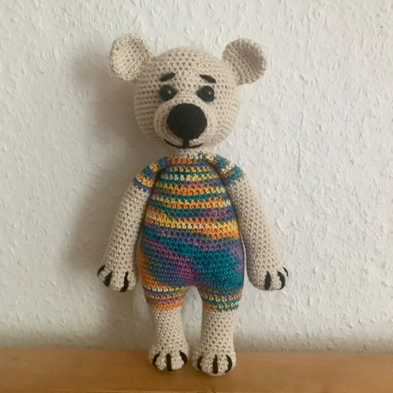 TOYMIS Positiver Eisbär Häkeln, Gestrickter Eisbär Mit Herz