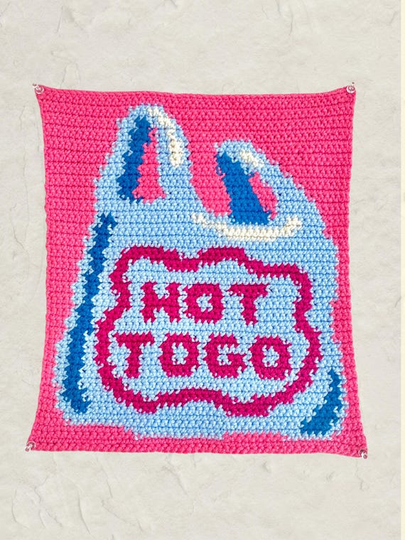 Hot To Go Crochet Tapestry Pattern, Pop Music Quote (PDF Download)