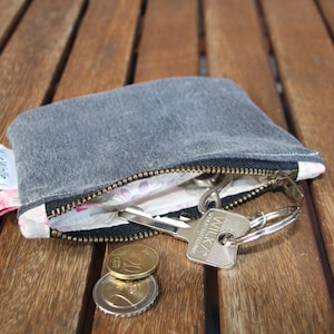 Hosentäschchen, kleines Portemonnaie / Geldbörse / Schlüsseltäschchen, handgemacht, Upcycling