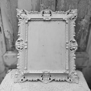 shabby chic picture frame, white