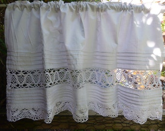 Bistro curtain, lace lace, handmade