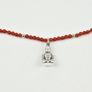 Buddha necklace a la crime detective in carnelian image 1