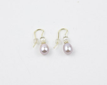 Earrings pink pearls