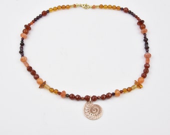 Carnelian necklace shell